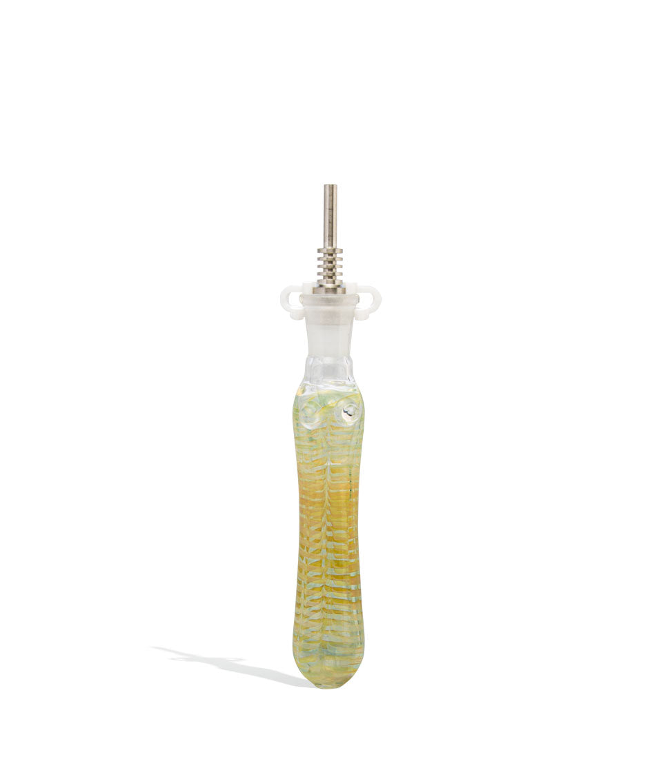 10mm Titanium Tipped Nectar Straw with 10mm Clip nectar collector concentrate on white background