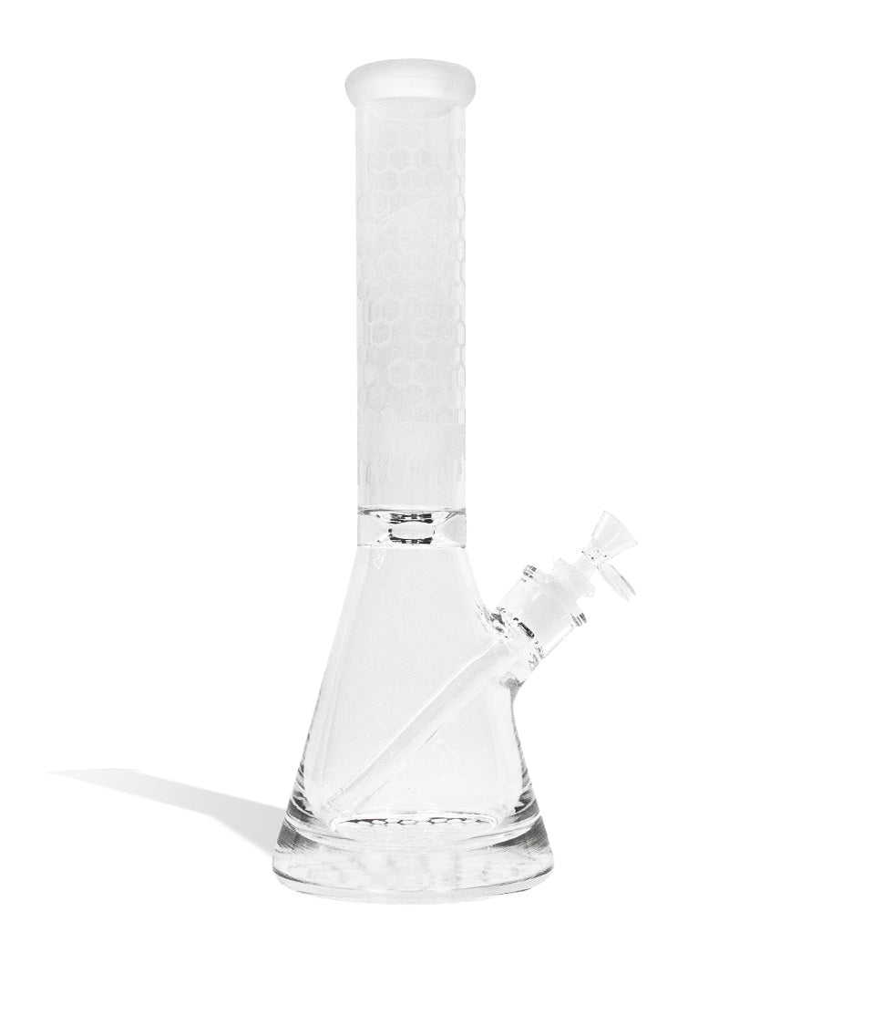 14 Inch Premium Etched Water Pipe with Heavy Base glass water pipe bong on white background