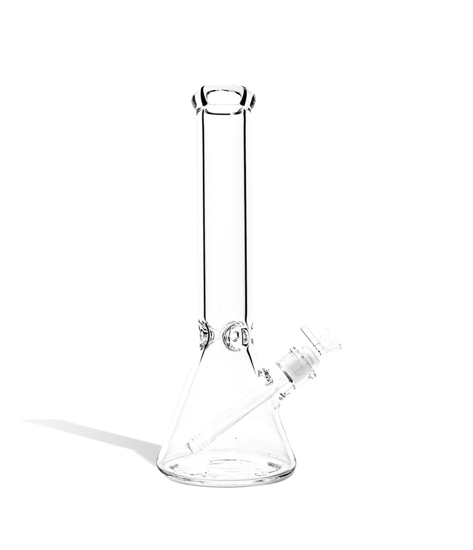 14 Inch 7mm Thick Water Pipe with Ice Pinch glass water pipe bong on white background