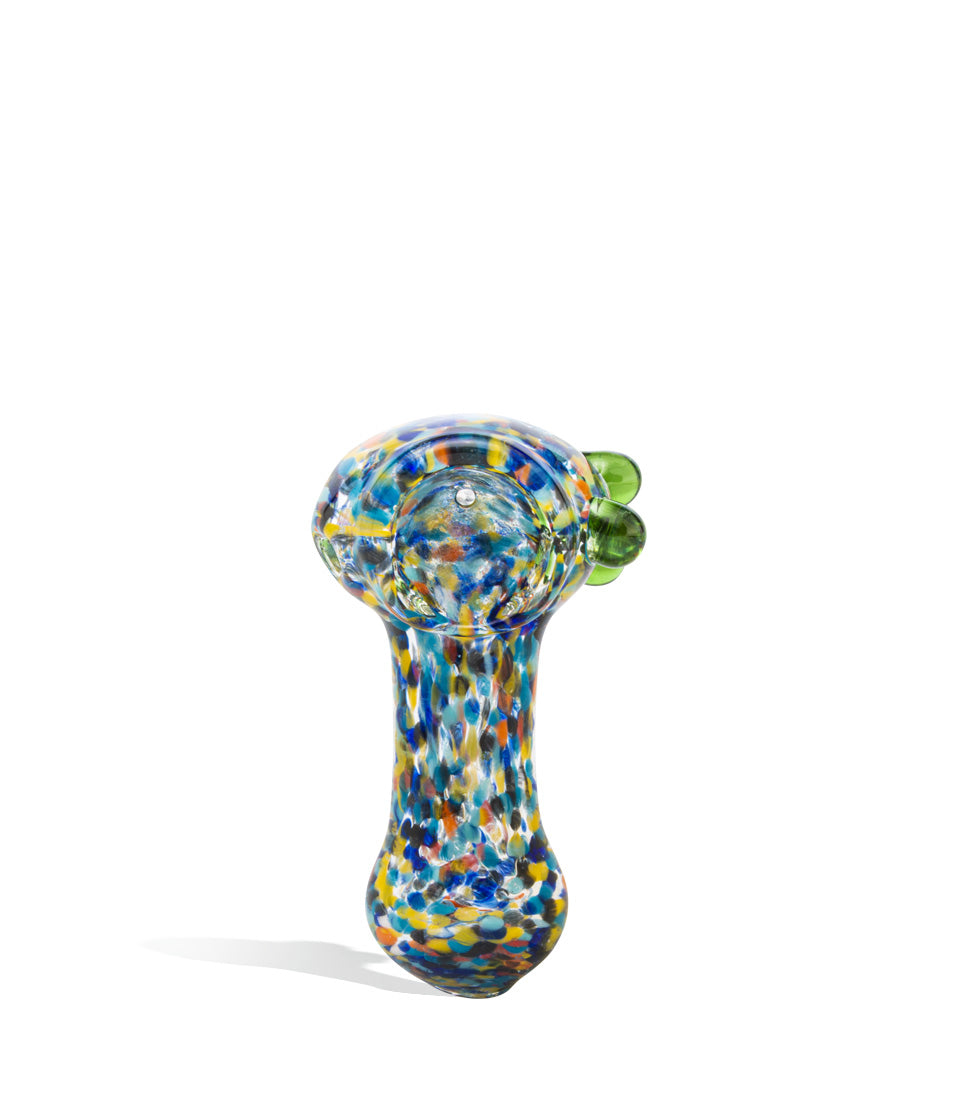 3 inch Bright Art Colored Hand Pipe glass hand pipe on white background