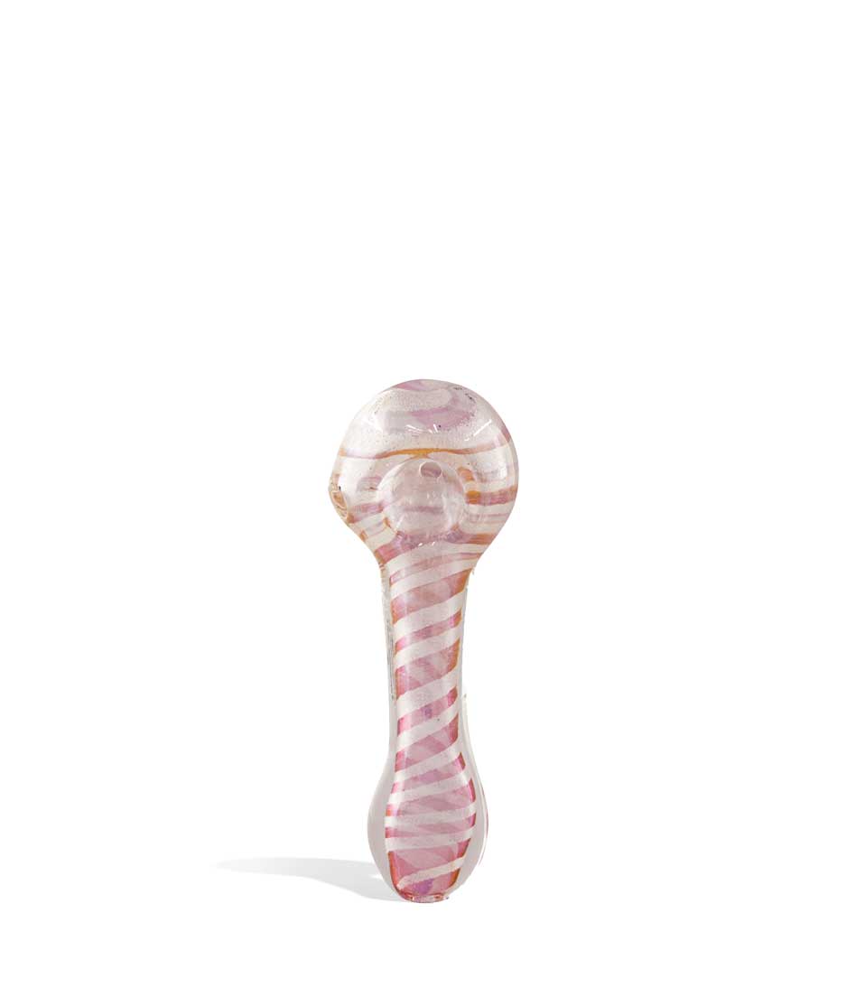 3 inch Gold Glow in the Dark Hand Pipe glass hand pipe on white background