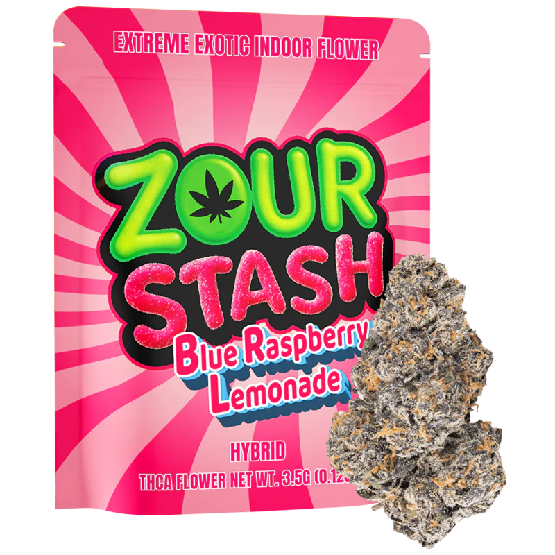 Zour Stash THCA Exotic Flower - Blue Raspberry Lemonade