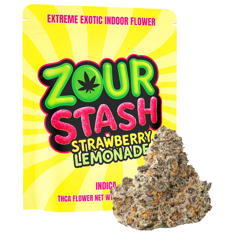 Zour Stash THCA Exotic Flower - Strawberry Lemonade