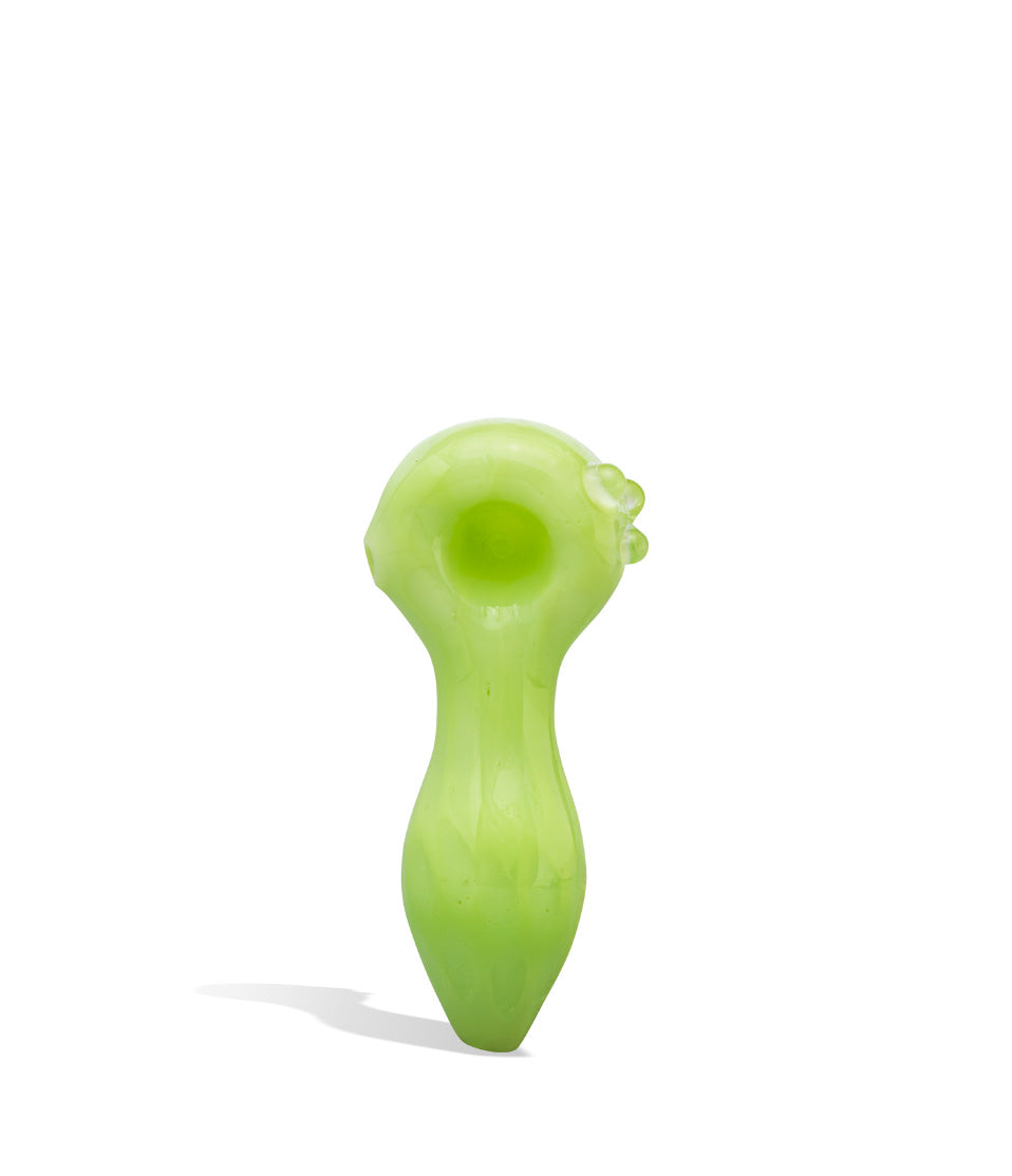 4 inch American Milky Pipe glass hand pipe on white background