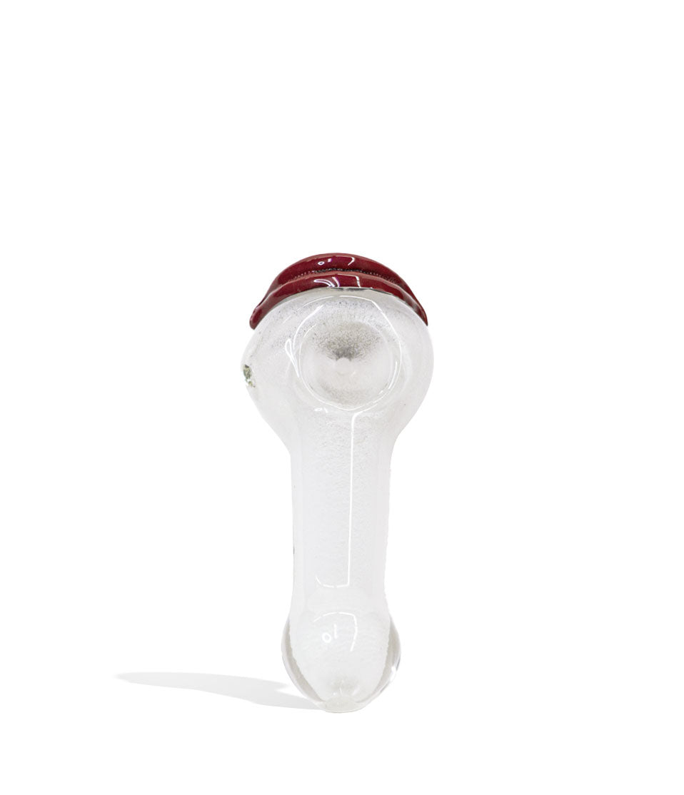 4 inch Glow in the Dark Hand Pipe with Eye Design glass hand pipe on white background