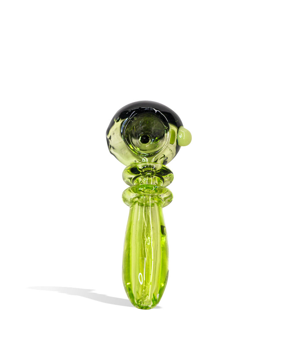 4 inch Green Premium Hand Pipe glass hand pipe on white background