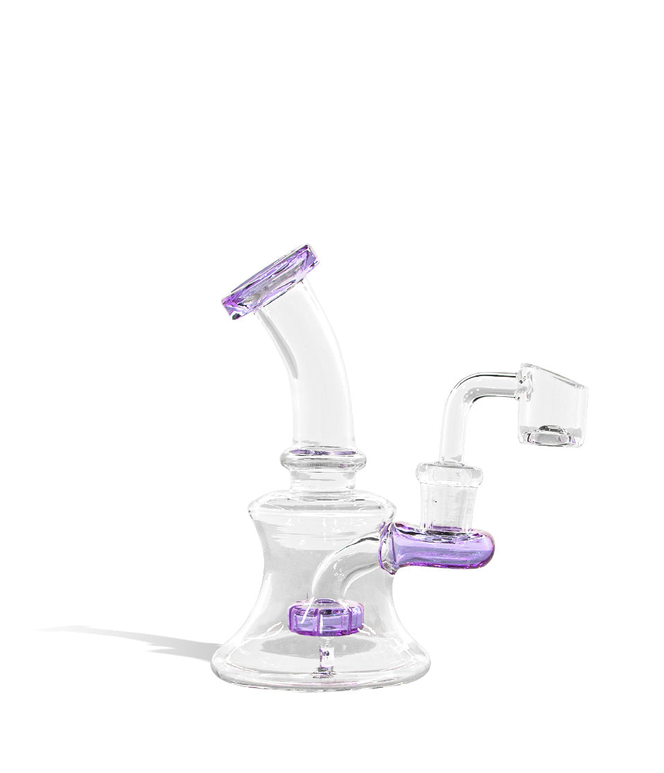 5 Inch Banger Hanger with 14mm Quartz Banger glass water pipe bong on white background