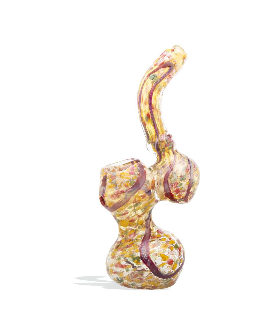 5 inch Full Art Colored Bubbler glass bubbler pipe on white background