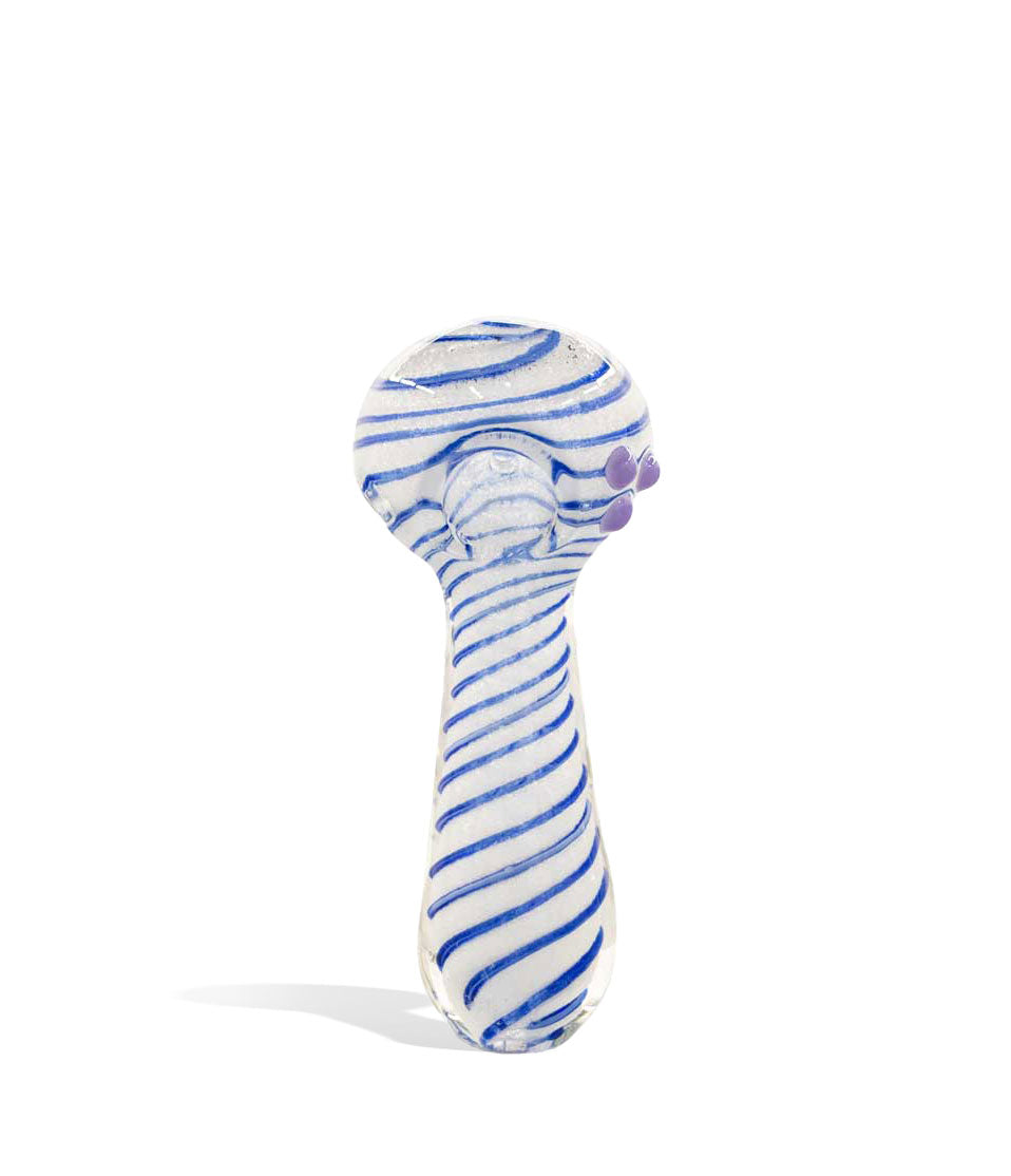 5 inch Glow in the Dark Fancy Hand Pipe glass hand pipe on white background