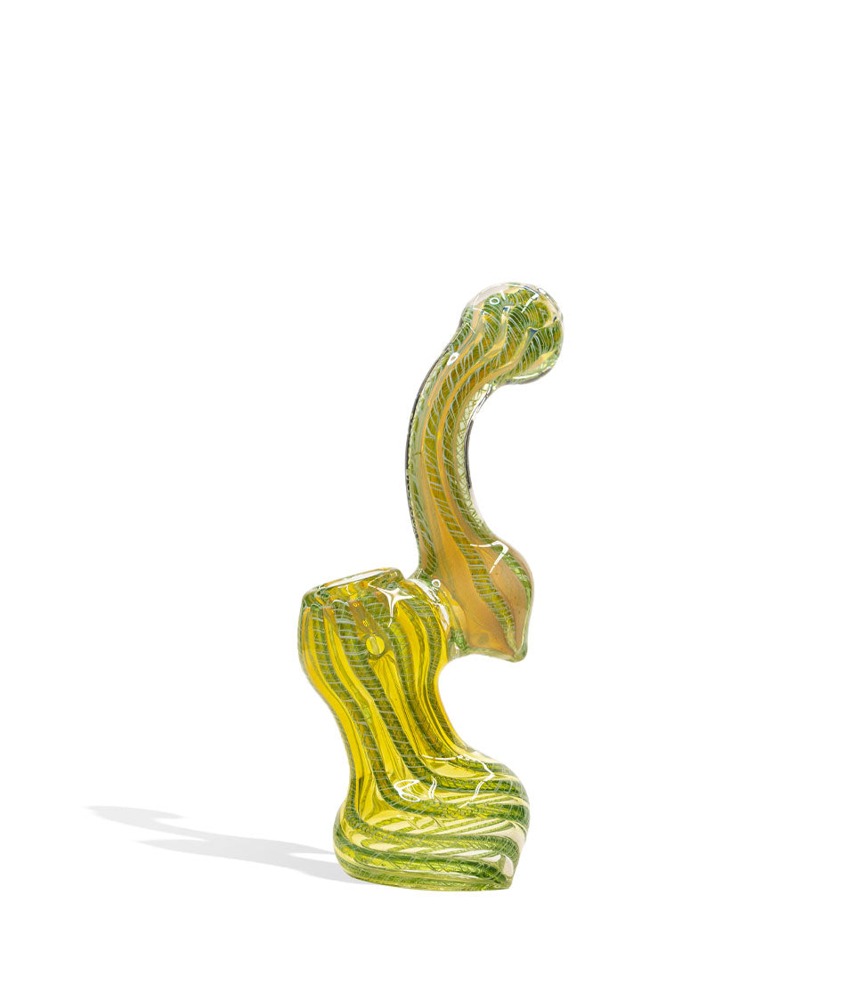 6 inch Full Art Bubbler glass bubbler pipe on white background