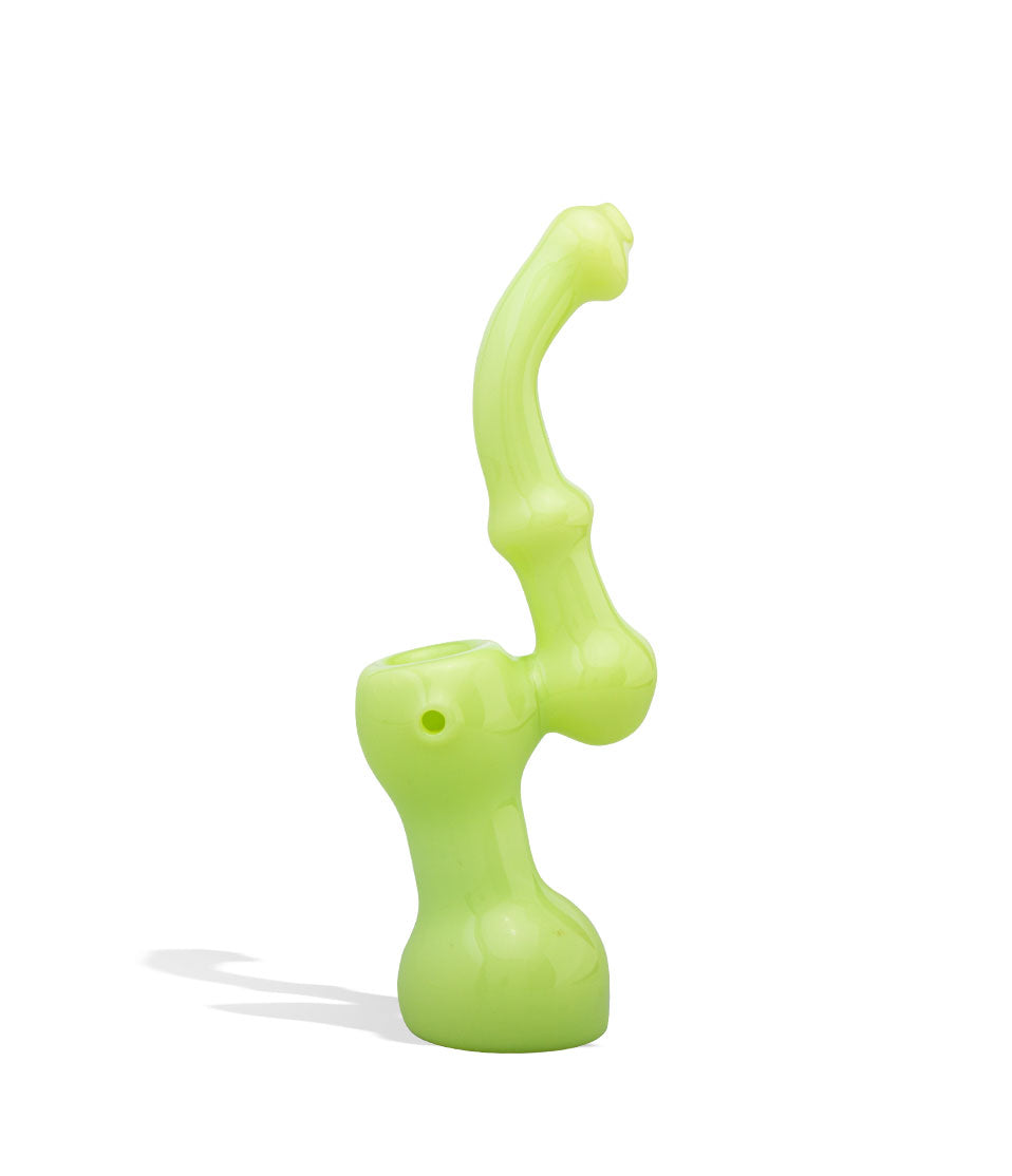 6 inch Milky Colored Tube Bubbler glass bubbler pipe on white background