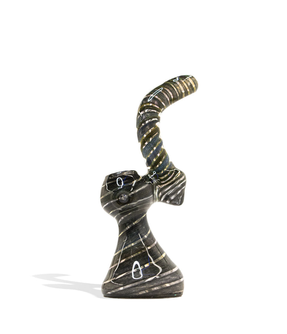7 inch Art Colored Bubbler glass bubbler pipe on white background