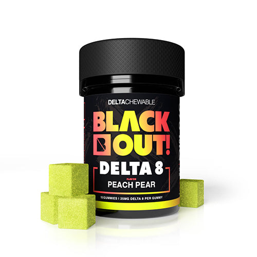 Black Out Delta 8 Gummies Peach Pear