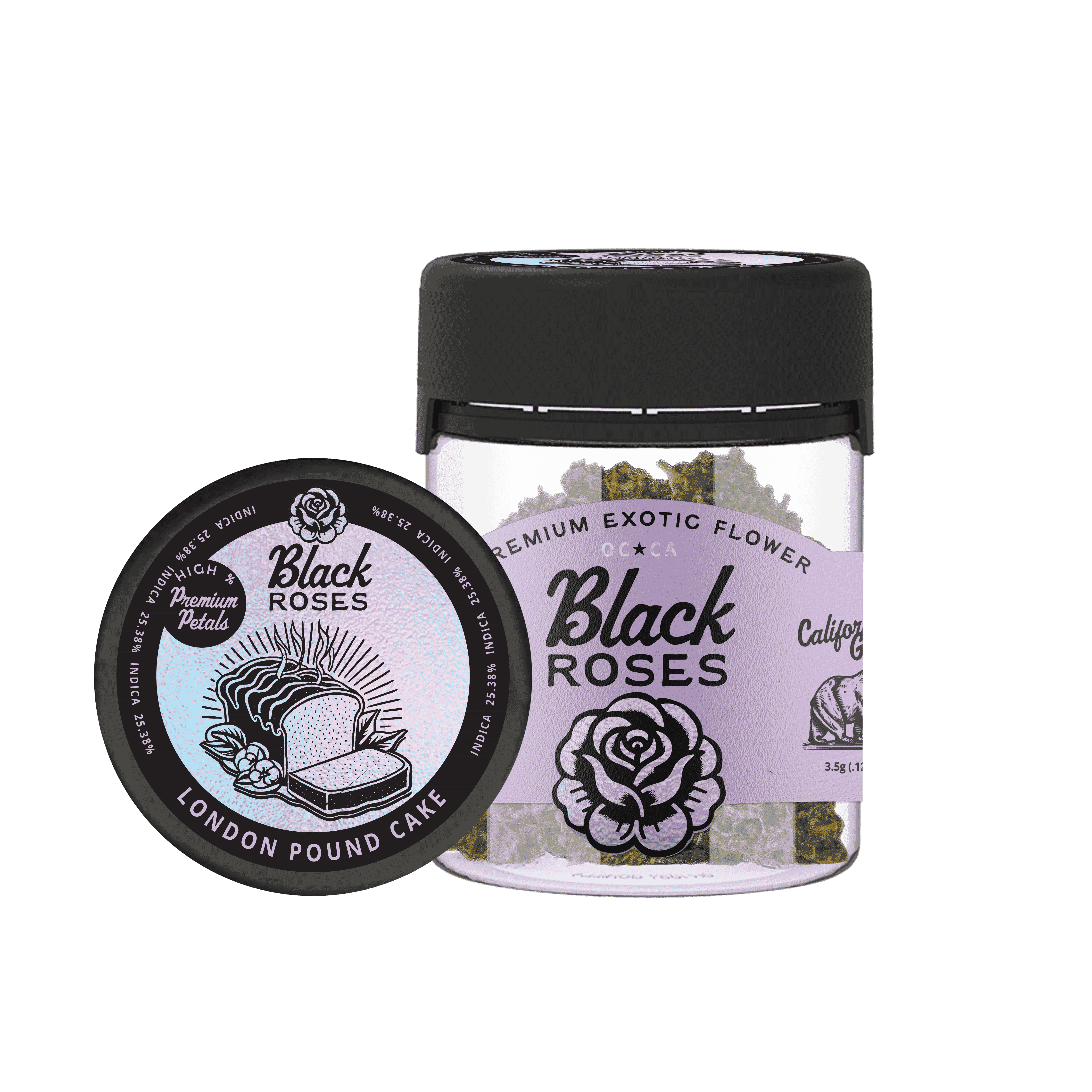 Black Roses Premium Exotic THCA Flower - London Pound Cake