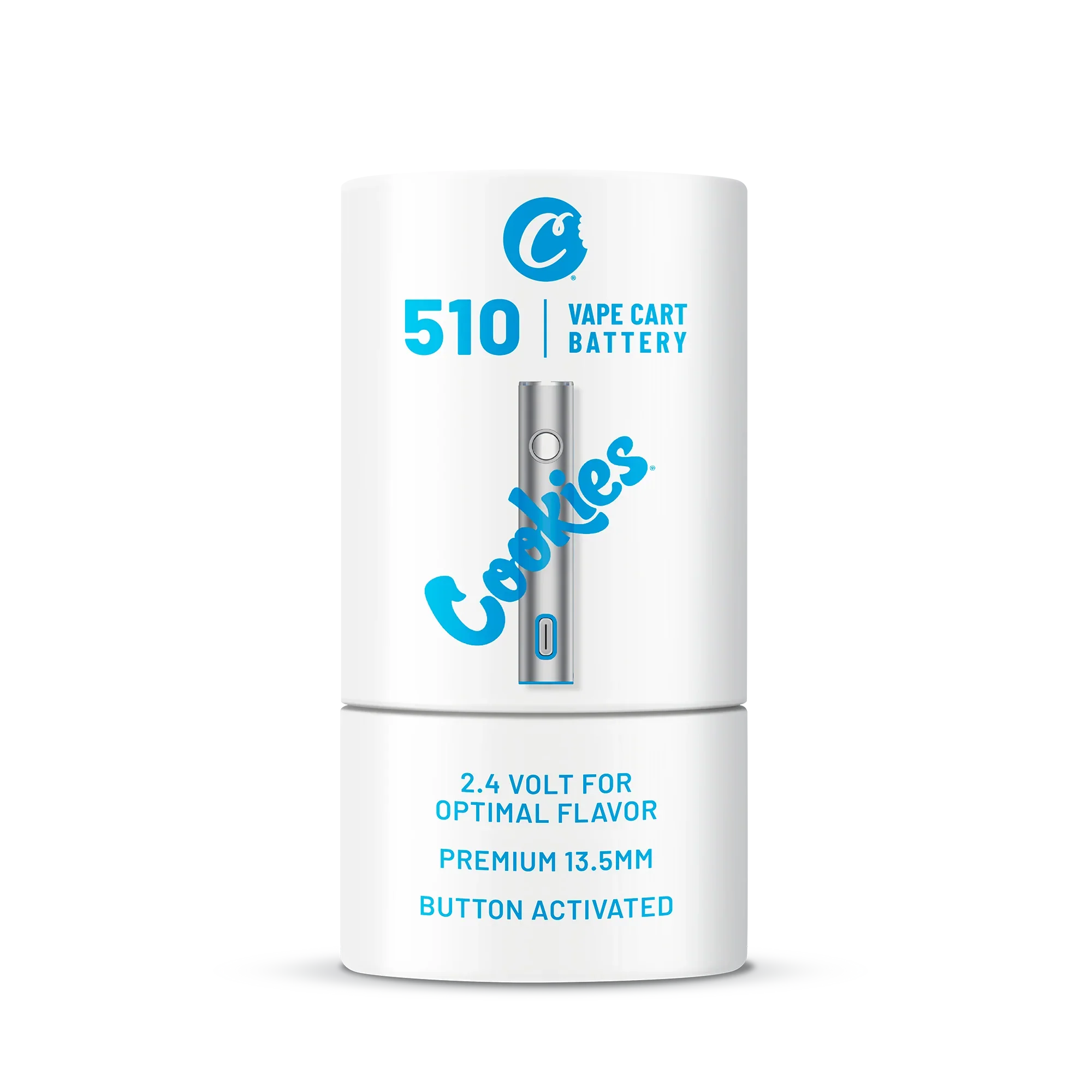 Cookies 510 Vape Cart Battery - Silver