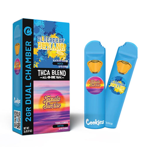 Cookies Dual Chamber THCA Disposable - Blueberry Banana / Tequila Sunrise