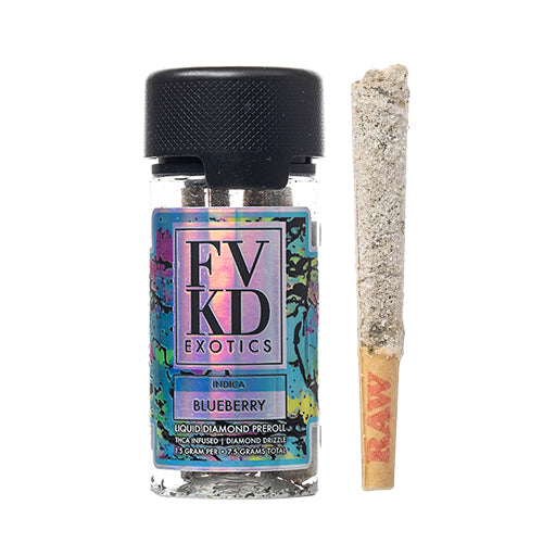 FVKD THC-A Liquid Diamond Pre-Rolls - Blueberry