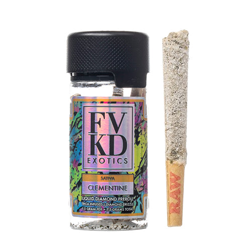 FVKD THC-A Liquid Diamond Pre-Rolls - Clementine