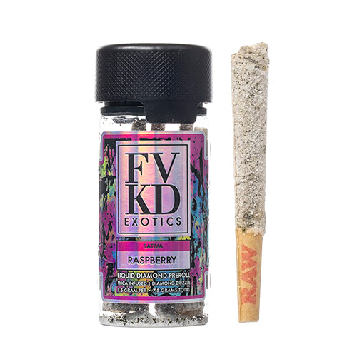 FVKD THC-A Liquid Diamond Pre-Rolls - Raspberry