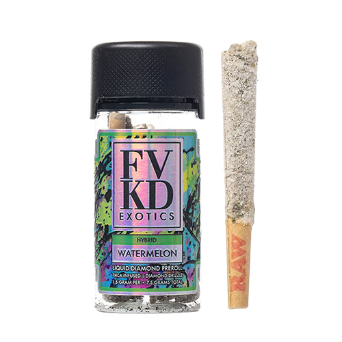 FVKD THC-A Liquid Diamond Pre-Rolls - Watermelon