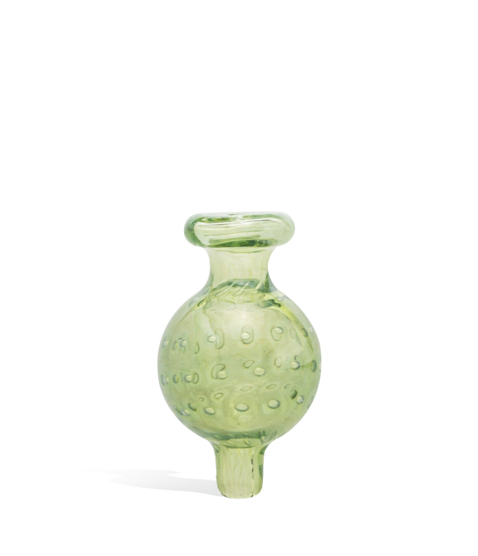 Silver Fumed Boro Glass Carb Cap w/ Air Bubble Design glass carb cap dab rig on white background