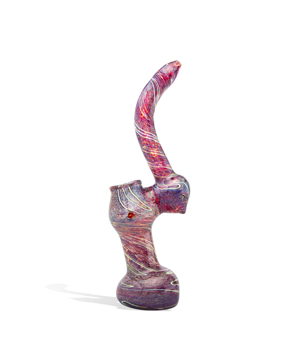 8 inch Colored Bubbler glass bubbler pipe on white background