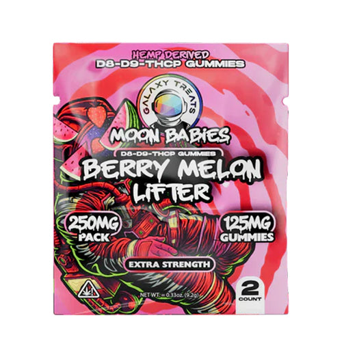Galaxy Treats Moon Babies D8-D9-THCP Gummies 250mg - Berry Melon Lifter