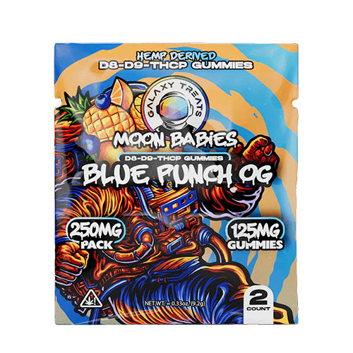 Galaxy Treats Moon Babies D8-D9-THCP Gummies 250mg - Blue Punch OG