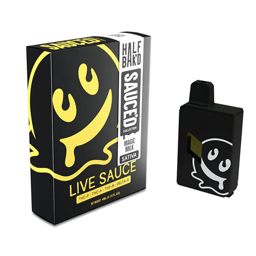 Half Bakd Sauced Live Resin Disposable - Magic Milk