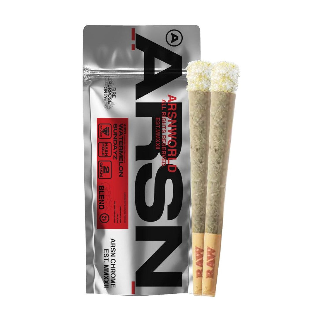 ArsnWorld Diamond Dipped THC-P Pre-Rolls - Watermelon Sundayz