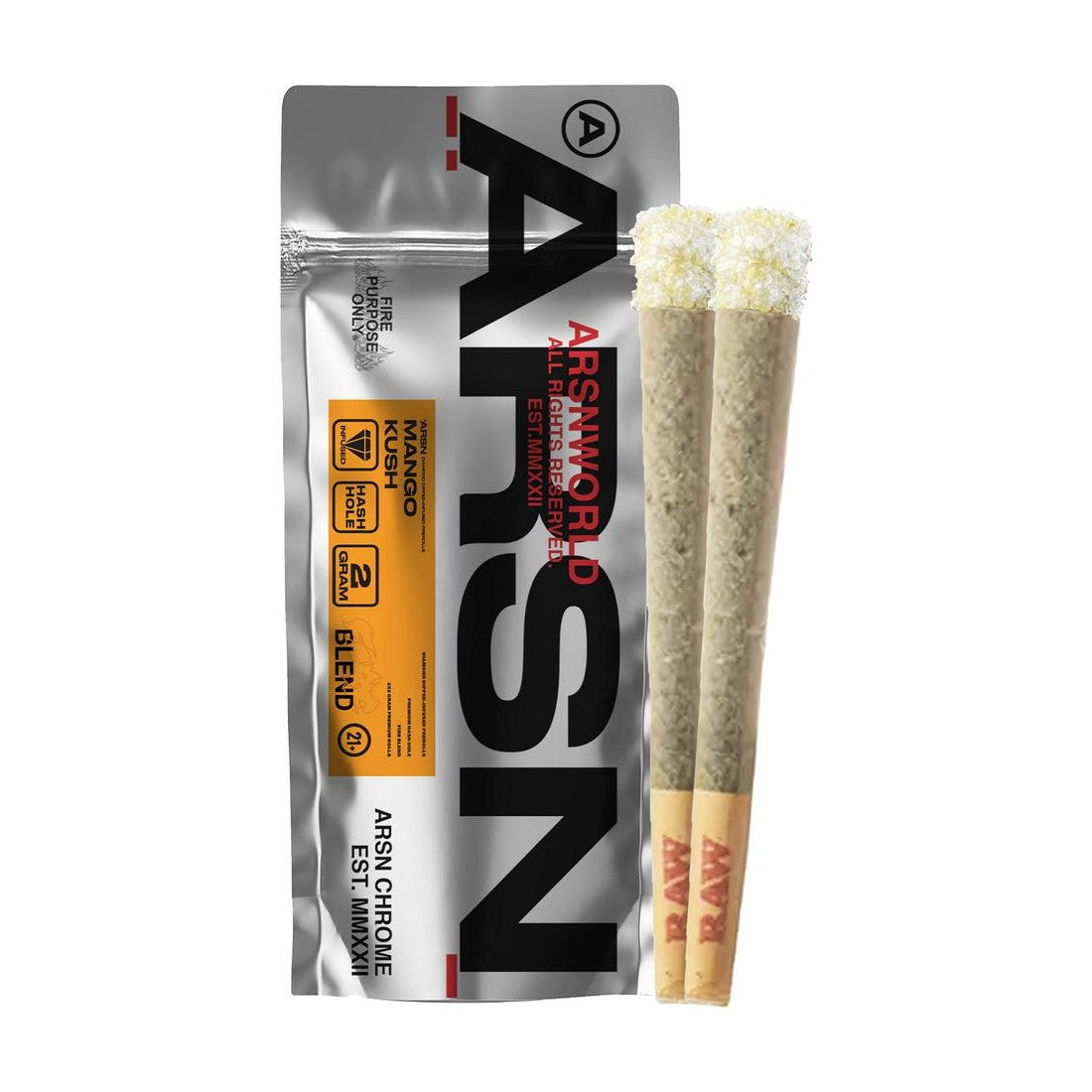 ArsnWorld Diamond Dipped THC-P Pre-Rolls Mango Kush