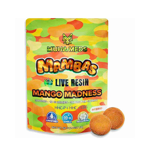 Muha Meds Live Resin Mambas Gummies - Mango Madness