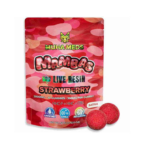Muha Meds Live Resin Mambas Gummies - Strawberry