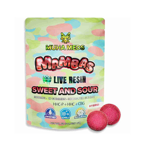 Muha Meds Live Resin Mambas Gummies - Sweet and Sour