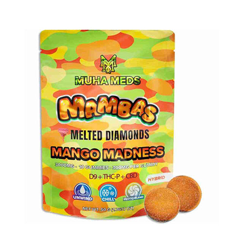 Muha Meds Melted Diamonds Mambas Gummies - Mango Madness