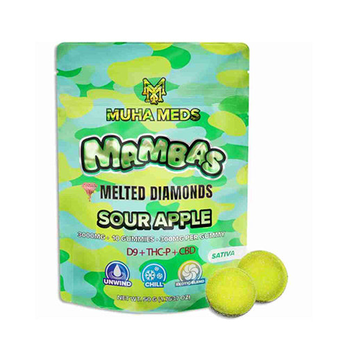 Muha Meds Melted Diamonds Mambas Gummies - Sour Apple