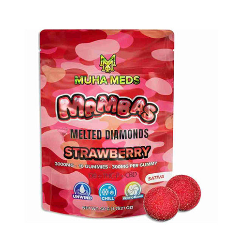 Muha Meds Melted Diamonds Mambas Gummies - Strawberry