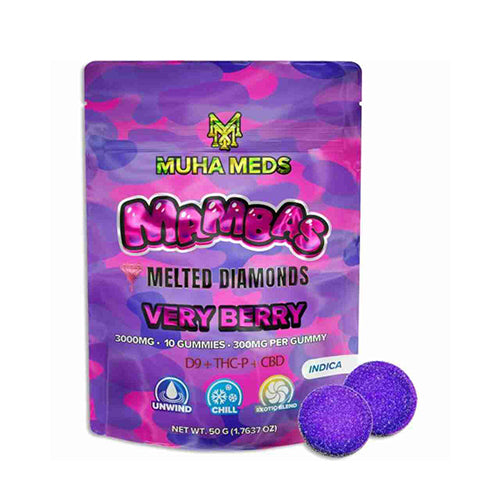 Muha Meds Melted Diamonds Mambas Gummies - Very Berry