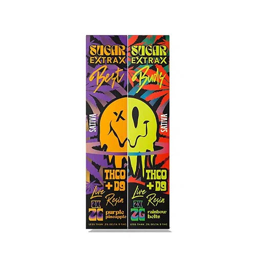 Sugar Extrax Best Buds Disposable Purple Pineapple Rainbow Belts