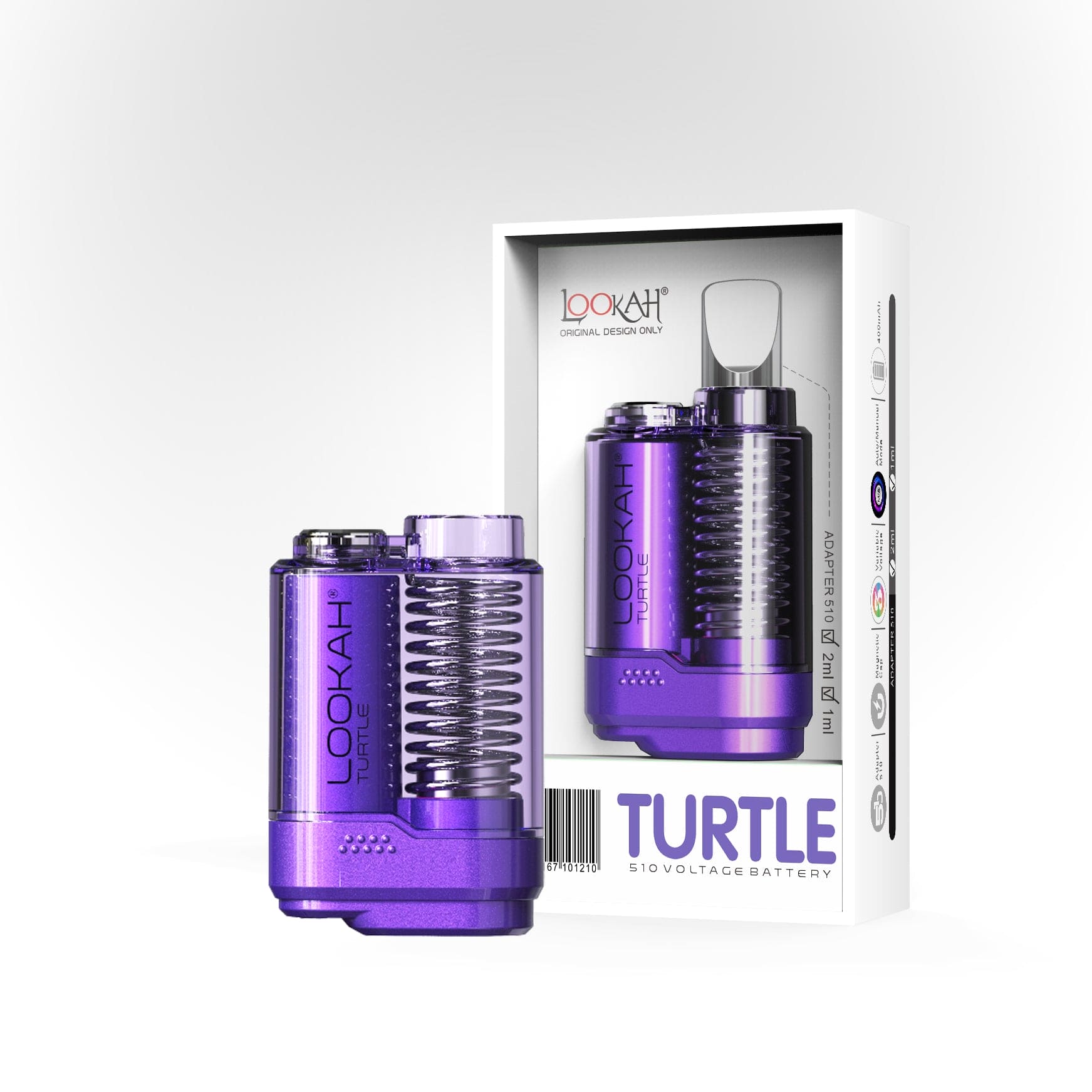 Lookah Turtle 510 Battery - Purple