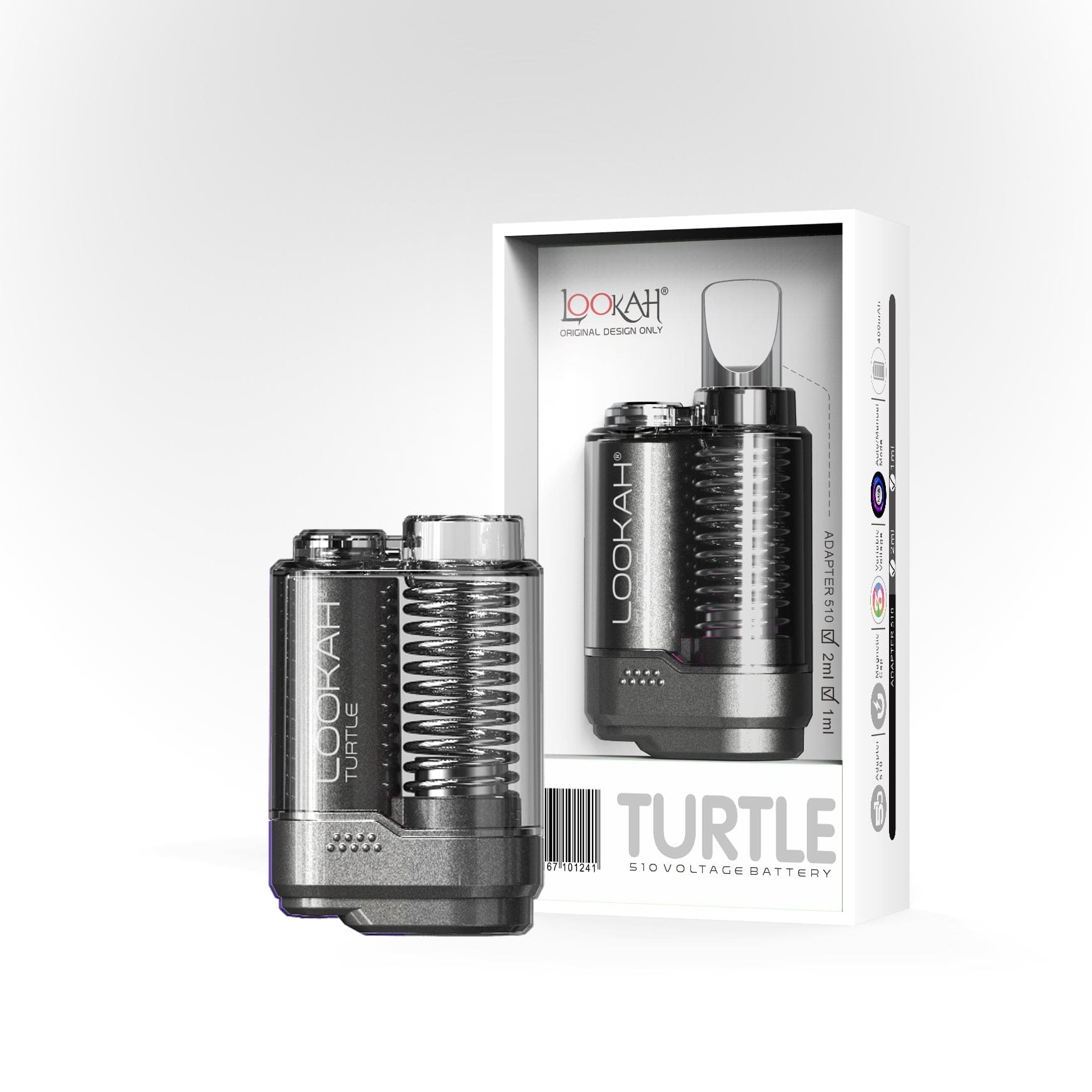 Lookah Turtle 510 Battery - Gray