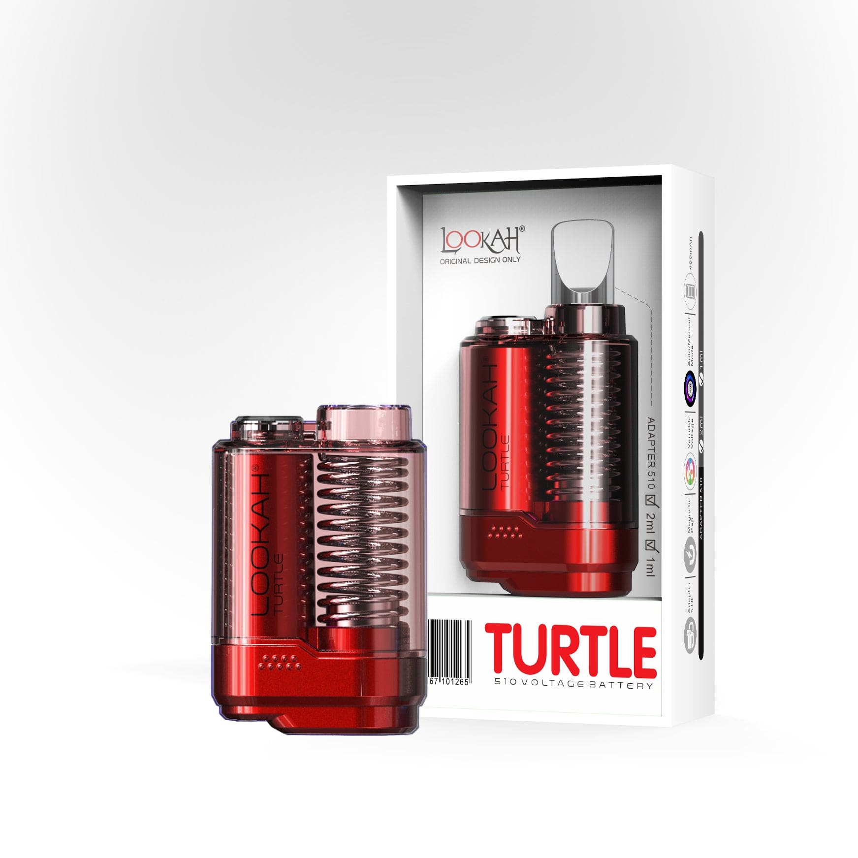 Lookah Turtle 510 Battery - Red
