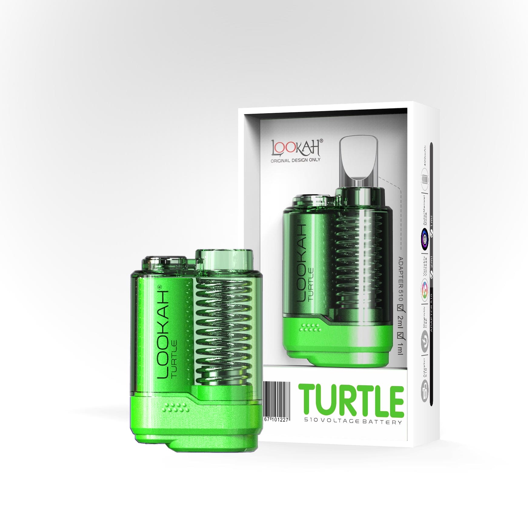 Lookah Turtle 510 Battery - Neon Green