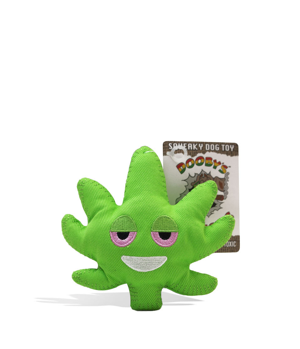 Doobys Dog Toys Leaf Emoji Dog Toy hemp pet toy on white background