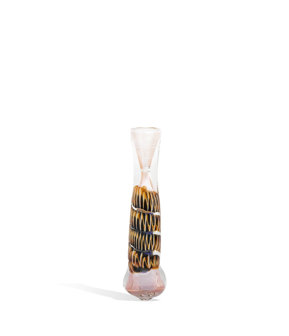Double Glass Chillum glass chillum one hitter on white background