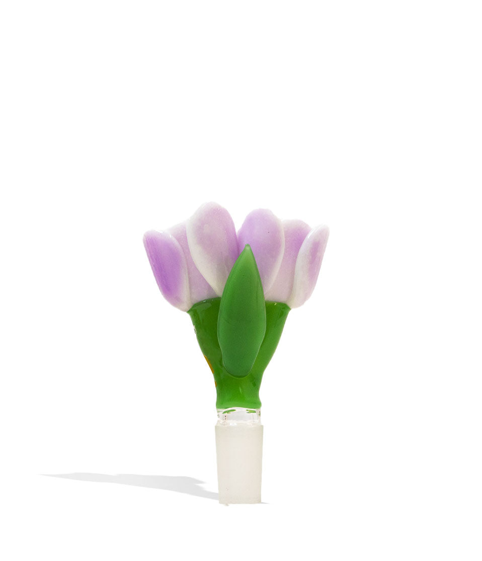 Empire Glassworks White Tulip 14mm Bowl glass bowl piece bong on white background
