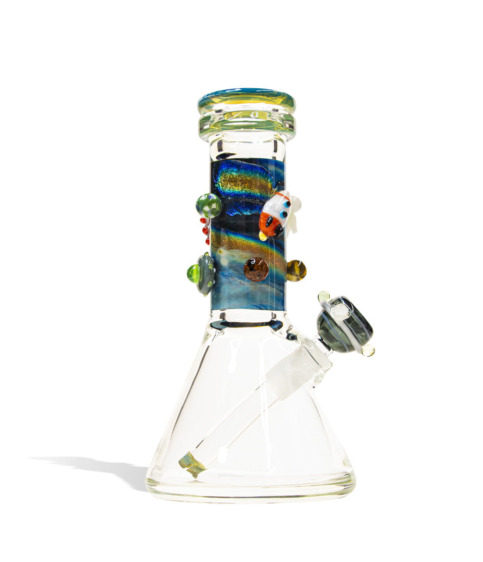 Empire Glassworks Galactic Baby Beaker glass water pipe bong on white background