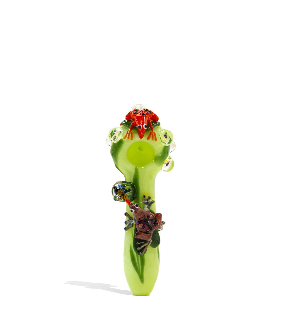 Empire Glassworks Ribbit Spoon Hand Pipe glass hand pipe on white background