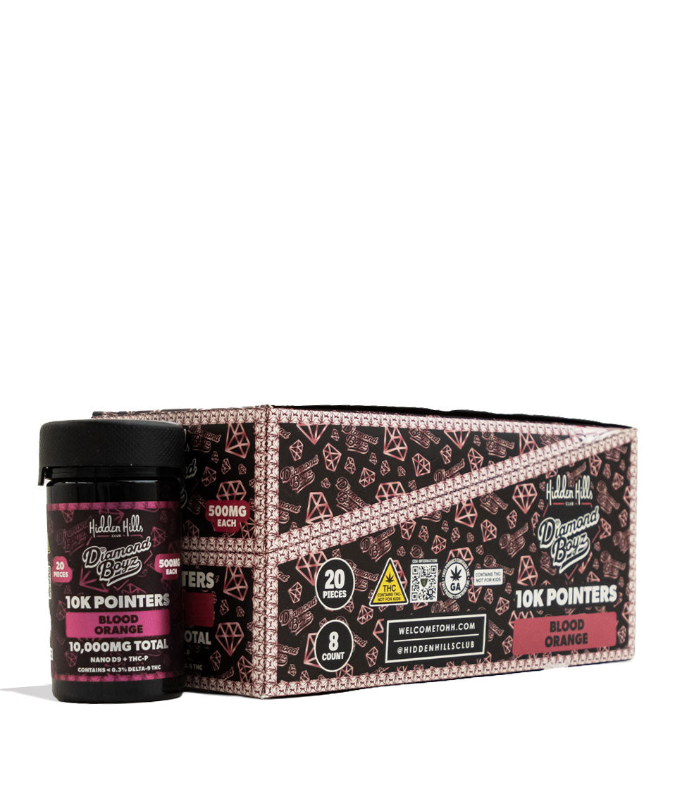 Hidden Hills 10000mg Diamond Boyz 8k Pointers Gummies 8pk hemp cannabinoid product on white background