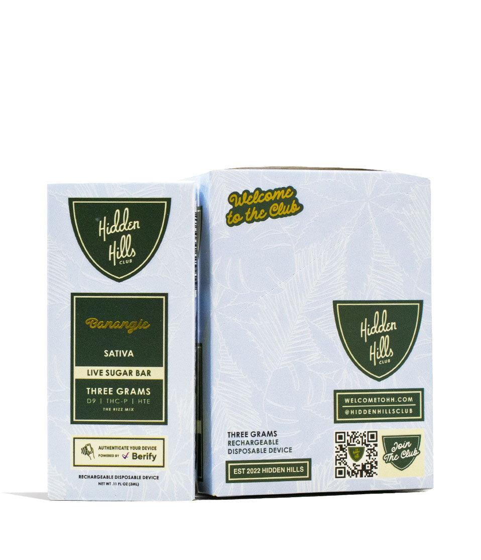 Hidden Hills The Rizz Live Sugar 3g D9 | THC-P | HTE Blend Disposable 5pk hemp cannabinoid product on white background